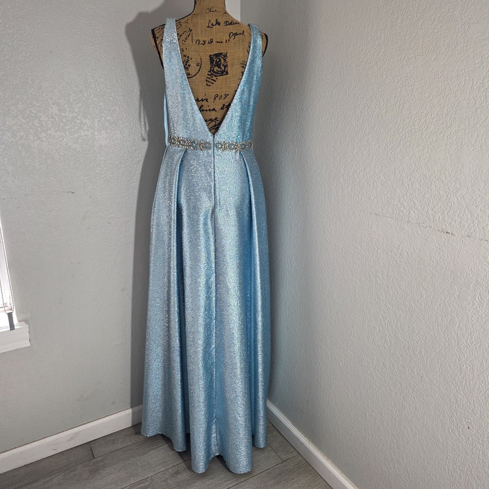Aspeed Light Blue Shimmer Prom Dress - Picture 5 of 6